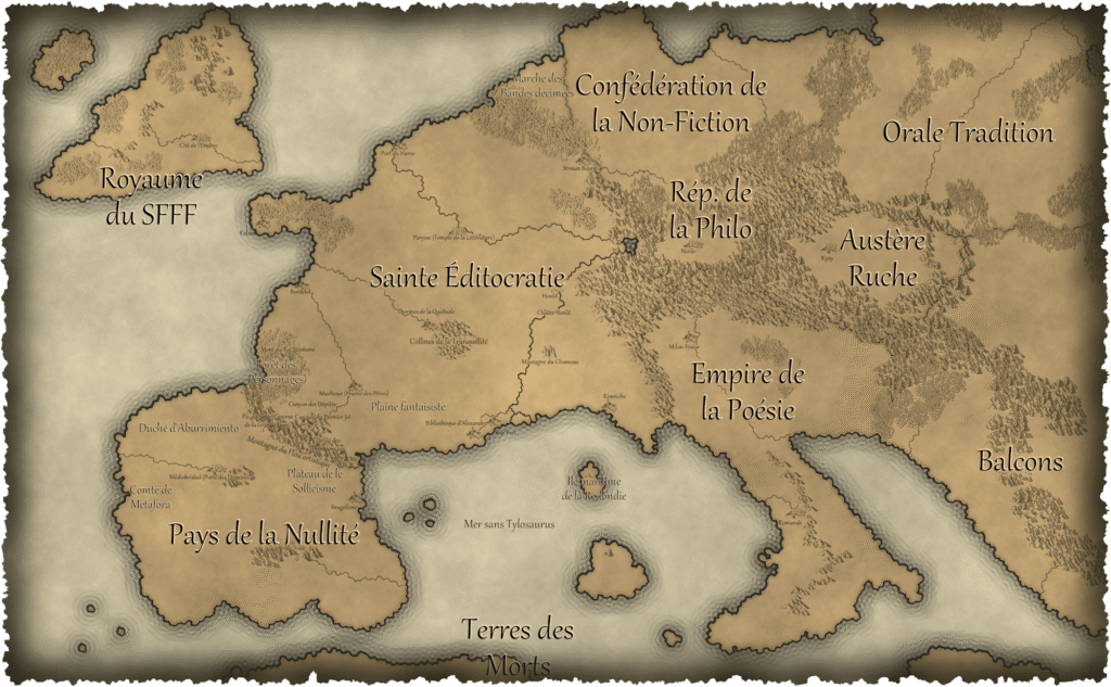 Carte du monde de l'Editocalypse.